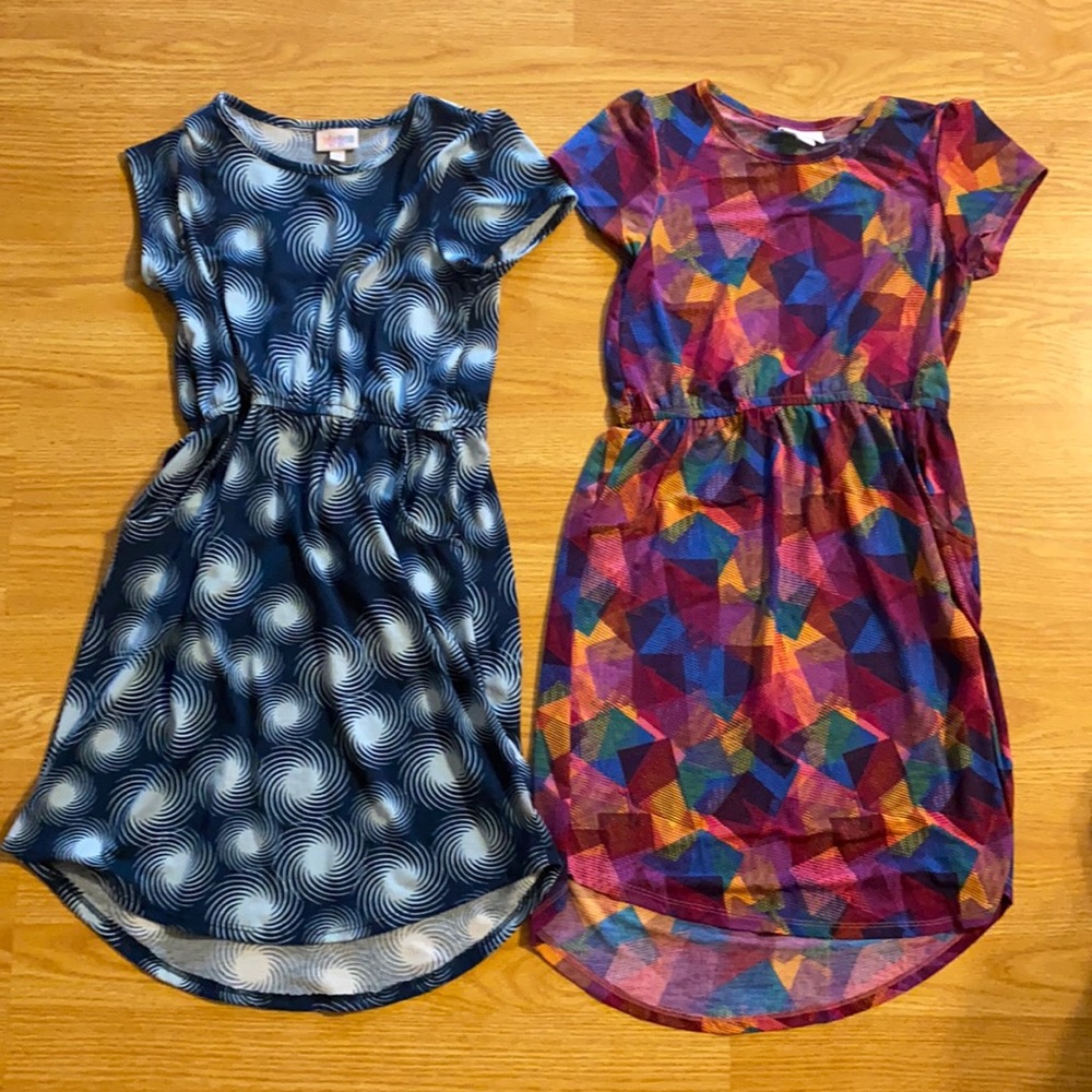 2 size 12 girls Lularoe Mae dresses